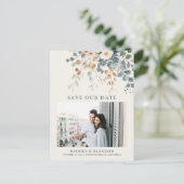 Zachte gedempte aardse toon bloemenfoto Sla de dat Briefkaart (Staand voorkant)