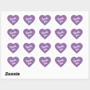 Zachte Gedempte Lavendel Bedankt Hart Sticker