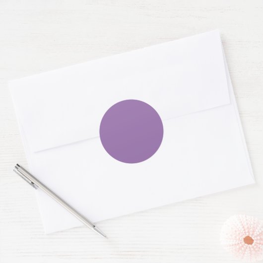 Zachte Gedempte Lavendelronde Sticker (Envelop)