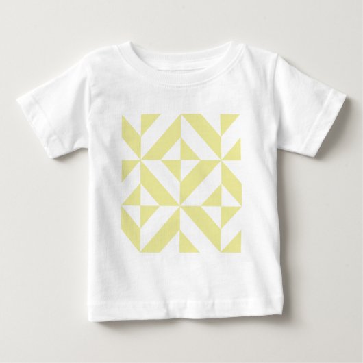 Zachte Geel Geometrische Art Deco (Voorkant)