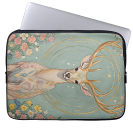 Zachte geest: een pastelhert laptop sleeve