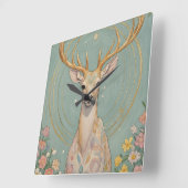 Zachte geest: een pastelhert vierkante klok (Hoek)