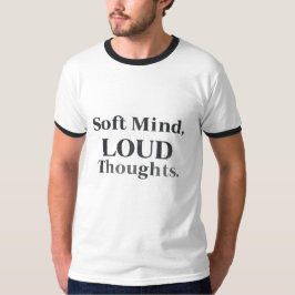 Zachte Geest Harde Gedachten Minimalistische Vinta T-shirt