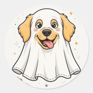 Zachte Geest Hond Goud Retriever Halloween Sticker