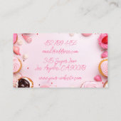 Zachte gekleurde cupcakes en snoepjes bakkerij visitekaartje (Achterkant)