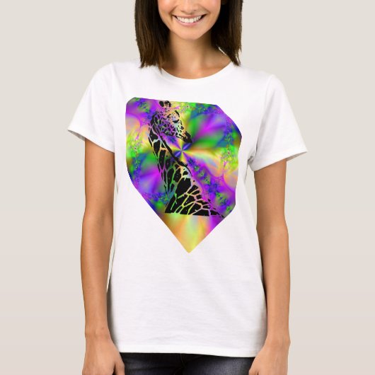 Zachte gekleurde Giraffe ~ Shirt (Voorkant)
