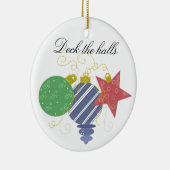 Zachte gekleurde kerstdecoraties keramisch ornament (Rechts)