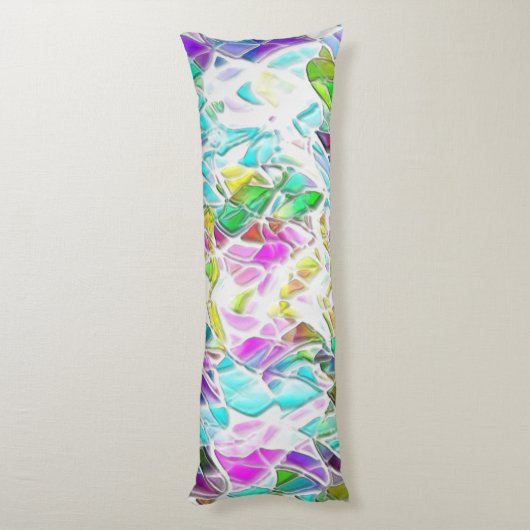 Zachte gekleurde vormen boven melkstaal lichaamskussen (Achterkant (Verticaal))