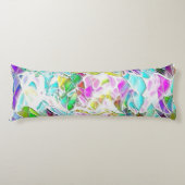 Zachte gekleurde vormen boven melkstaal lichaamskussen (Voorkant)