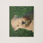 Zachte gekleurde wieltjes Terrier Dog Puzzle Legpuzzel (Verticaal)