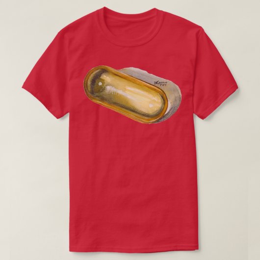 Zachte gel Capsule Pil T-shirt (Design voorkant)