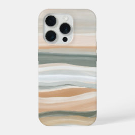 Zachte Gelaagde Getijden – Abstracte Kust Neutraal iPhone 15 Pro Case