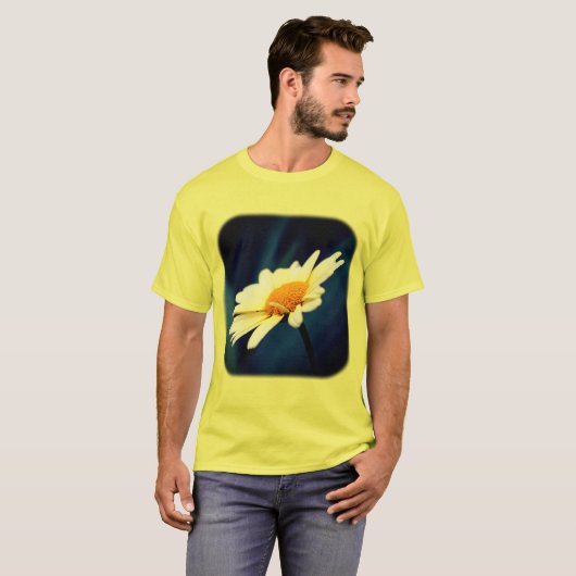 Zachte gele Daisy Flower Natuur T-shirt (Voorkant volledig)