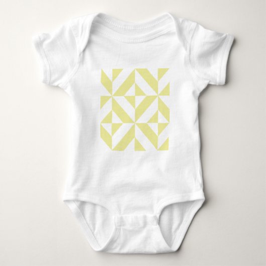 Zachte gele geometrische art deco romper (Voorkant)