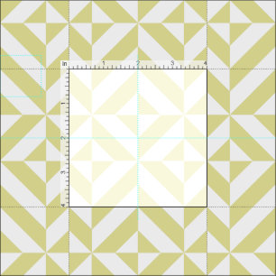 Zachte gele geometrische art deco stof