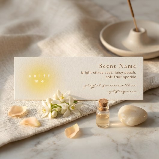 Zachte Gele Parfum Geur Sample Mini Tester Card Visitekaartje