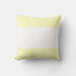 Zachte Gele Pastel & Witte Balk Design Kussen