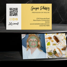 Zachte Gele QR-code 3 Foto Collage