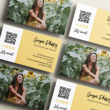 Zachte Gele QR-code Foto Sociale Media Iconen