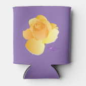 Zachte gele roos & Paarse Koelbox Blikjeskoeler (Voorkant)