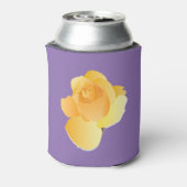 Zachte gele roos & Paarse Koelbox Blikjeskoeler (Blikje Achterkant)