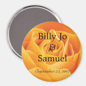 Zachte Gele Rozen Persoonlijk Weddenschap Magneet (Voorkant / Achterkant)