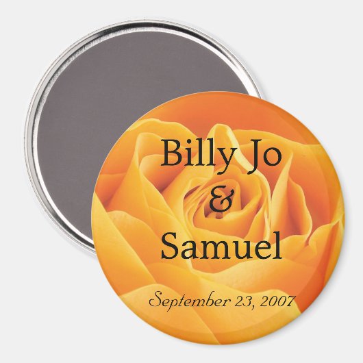 Zachte Gele Rozen Persoonlijk Weddenschap Magneet (Voorkant / Achterkant)