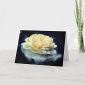 Zachte Gele Rozenbloem Aangepaste verjaardag Kaart (Voorkant)