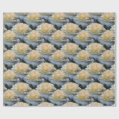 Zachte gele rozenfluitpatroon Natuur    Cadeaupapier (Vlak)