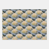 Zachte gele rozenfluitpatroon Natuur Inpakpapier Vel (Voorkant)