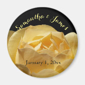 Zachte Gele Rozenroodbruin Magneet (Voorkant)