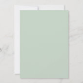 Zachte Gele Sering Eucalyptus Bruiloft Kaart (Achterkant)