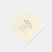 Zachte gele strepen bruids soirée servet (Hoek)