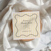 Zachte Gele Strepen Bruidssoiree Servet