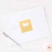 Zachte gele vlinderbloemigen Stickers zegels (Envelop)