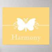 Zachte gele vlinderbloemigen Virtueel Poster (Voorkant)