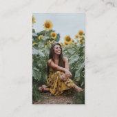 Zachte gele vormen QR code foto & uw Logo Visitekaartje (Achterkant)