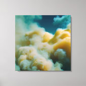 Zachte gele wolken canvas afdruk (Voorkant)