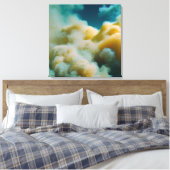 Zachte gele wolken canvas afdruk (Insitu (Slaapkamer))