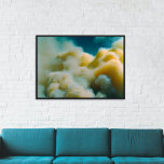 Zachte gele wolken canvas afdruk<br><div class="desc">Dit afbeelding is donker,  maar droomig. Stel je het visuele belang voor dat deze unieke afdruk aan elke ruimte zal toevoegen</div>
