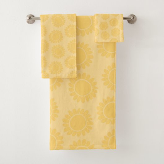 Zachte Gele Zonnebloem Bloei 1 Bad Handdoek (Insitu)