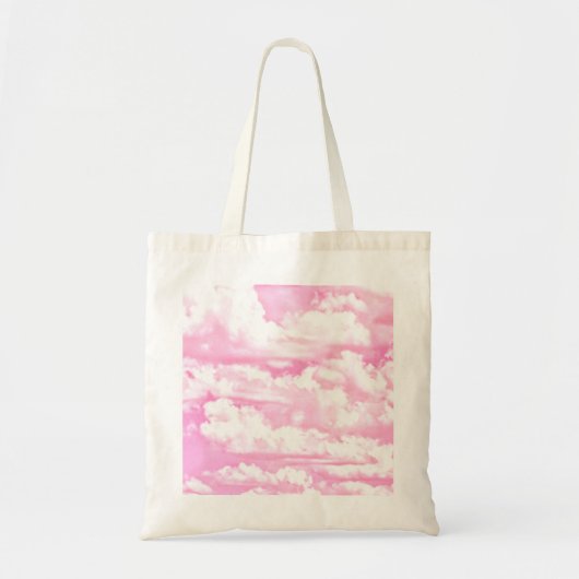 Zachte Gelukkige Fuchsia Roze Wolken Tote Bag (Voorkant)