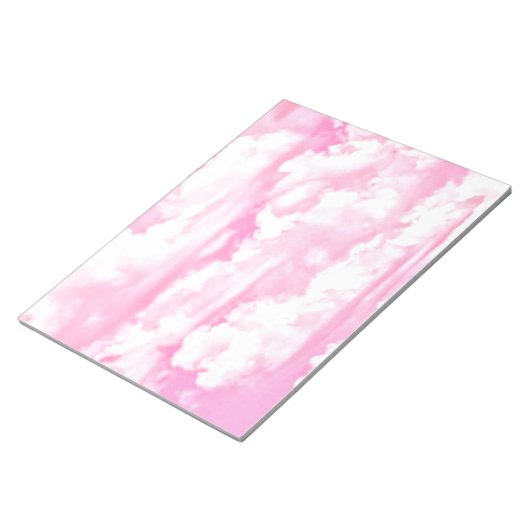 Zachte Gelukkige Roze Wolken Decor Notitieblok (Schuin)