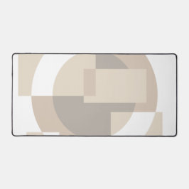 Zachte Geometrische Blokken – Beige Neutrale Geome Bureaumat