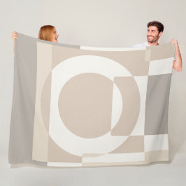 Zachte geometrische blokken – Eenvoudig en strak  Fleece Deken