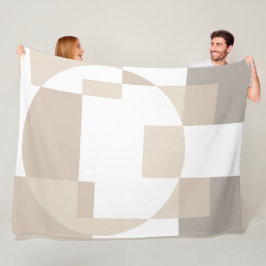 Zachte Geometrische Blokken – Eenvoudig en Strak Fleece Deken