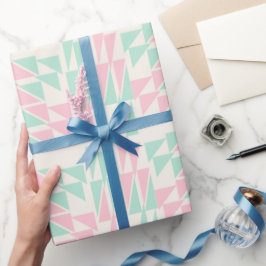 zachte geometrische pastel cadeaupapier