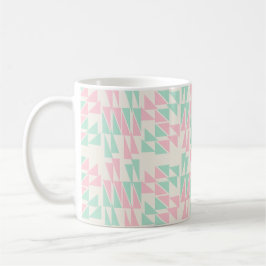 zachte geometrische pastel koffiemok