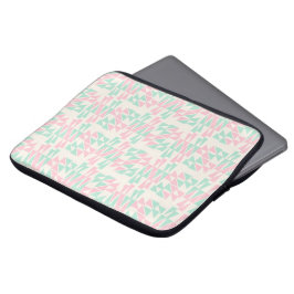 zachte geometrische pastel laptop sleeve