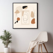 Zachte Geometrische Reverie Poster
